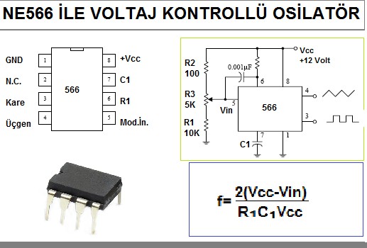 NE566 - Voltage Controlled Oscillator (VCO)