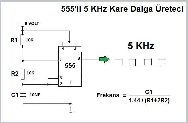 Square Wave Generator with 555