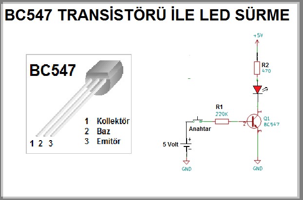 Led driver circuit with BC547 Transistor